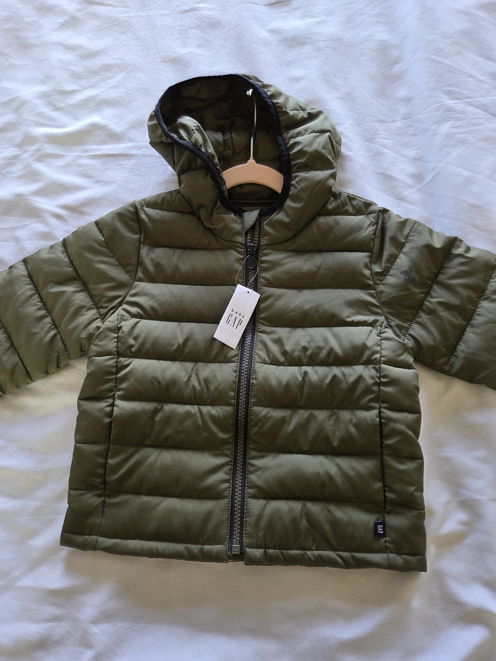 GAP Kids |  Olive Green Puffer Jacket with Hood
